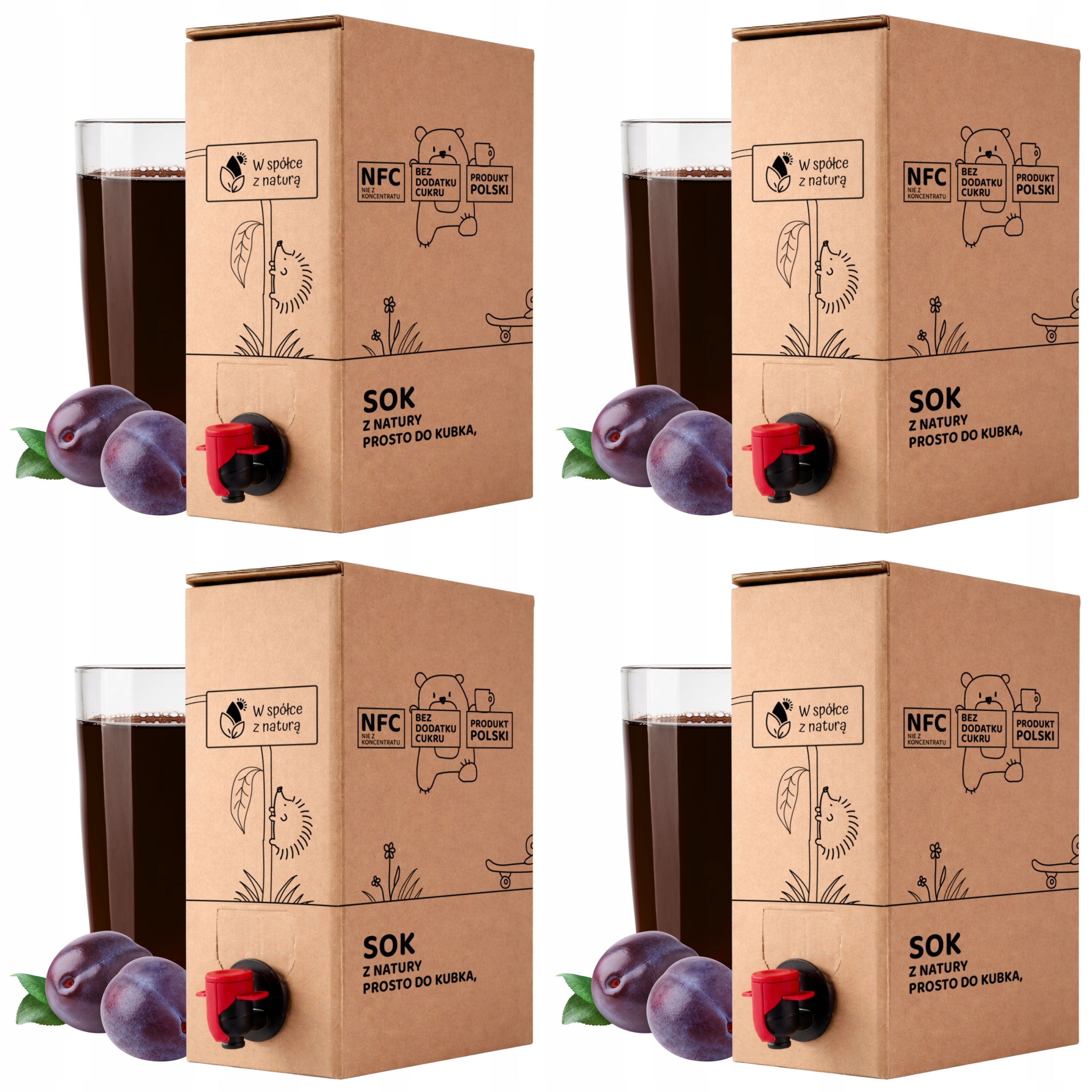 Sok Śliwkowy Tłoczony 3L Sok ze Śliwek Naturalny Nfc Śliwka 100% zestaw