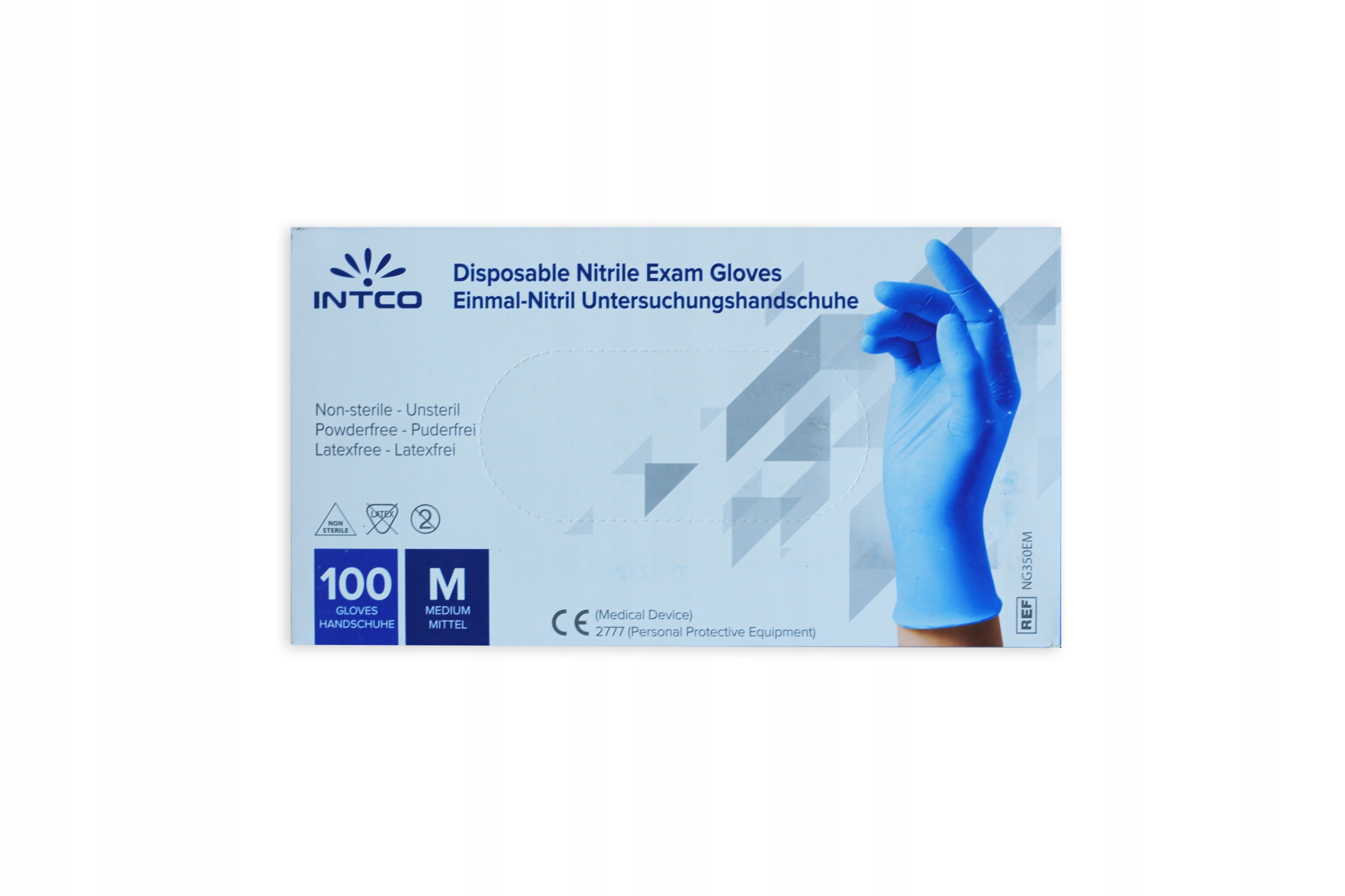 

Rękawice nitrylowe, bezpudrowe, opak. 100 sztuk M