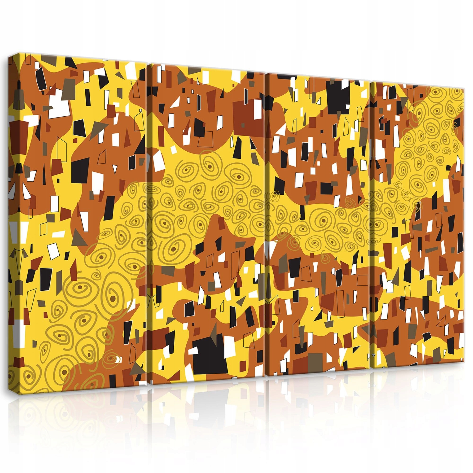 Obraz 120x80 modulárny abstrakcia moderný Klimt bozk láska pár zlato