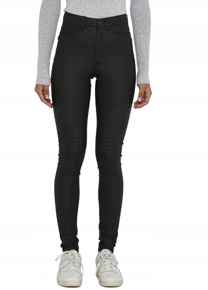 Noisy May Černé Voskované Trubičky S Vysokým Pasem XL/34 Xqb