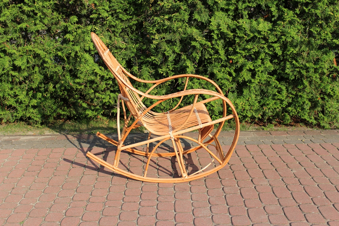 Wiklinowy fotel bujany POLSKI fotel NA PREZENT Marka Wicker