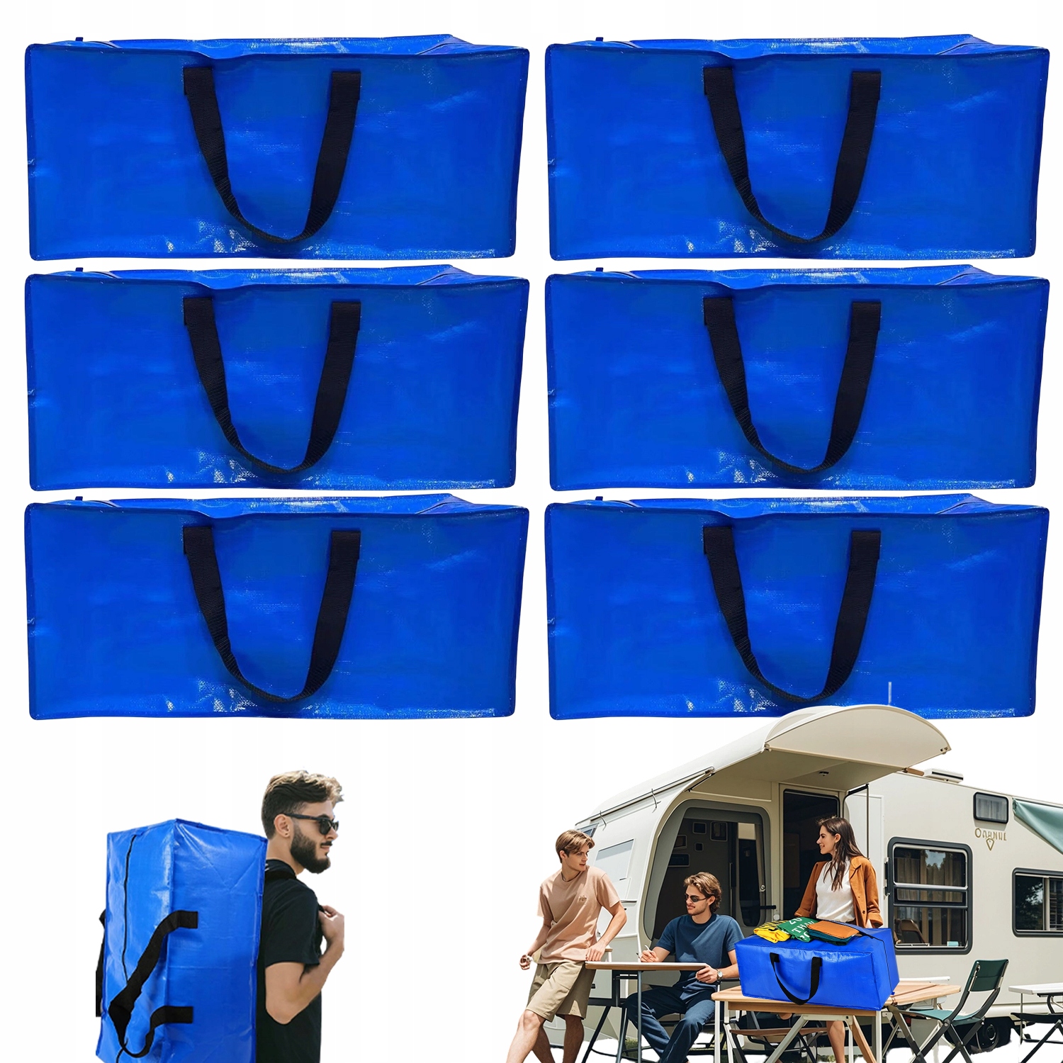 Sáčky Na Skladování Velké 6 Ks 95L Batoh Stěhovací Taška