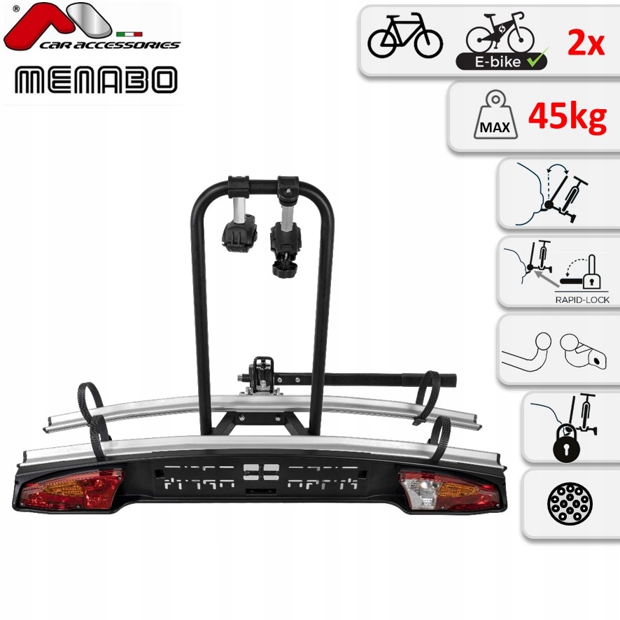 MENABO MERAK 2 БЫСТРЫЙ КРЮЧОК ДЛЯ БАГАЖНИКА 2 ВЕЛОСИПЕДА 13