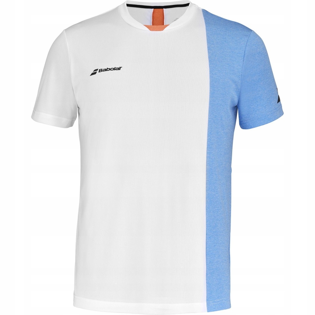 Tenisové Tričko Babolat Play Crew Neck Tee Men White/blithe Blue S