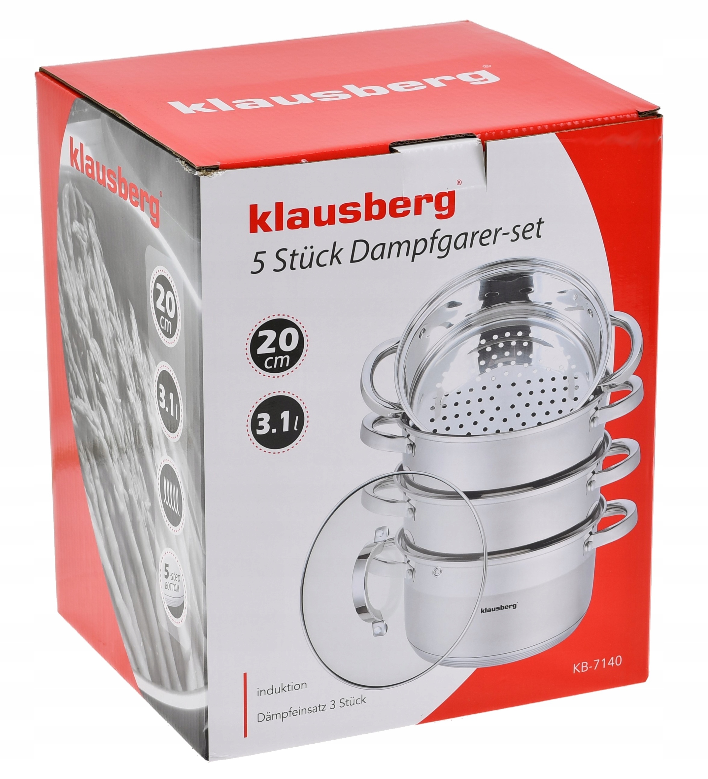 GARNEK 3,1 L Garnki do GOTOWANIA na PARZE 20 cm Kod producenta KB-7140