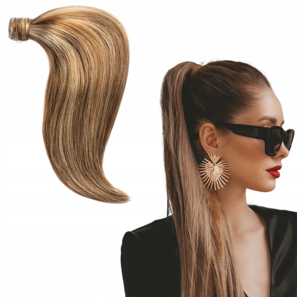 Kucyk doczepiany 100% naturalne włosy 50cm #6/18