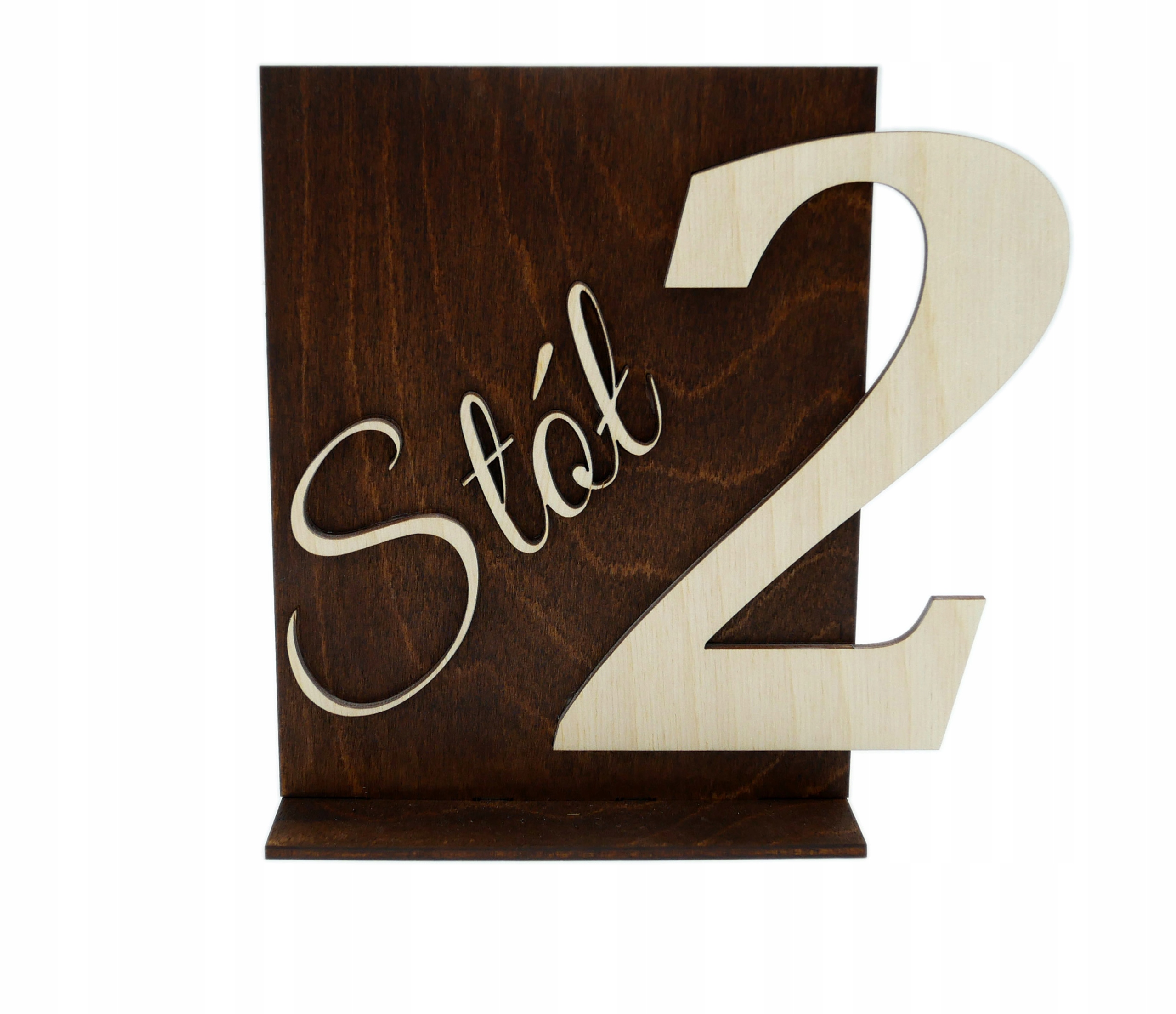 NUMERY CYFRY DREWNIANE NA STÓŁ ŚLUB NUMERACJA Rodzaj drewno