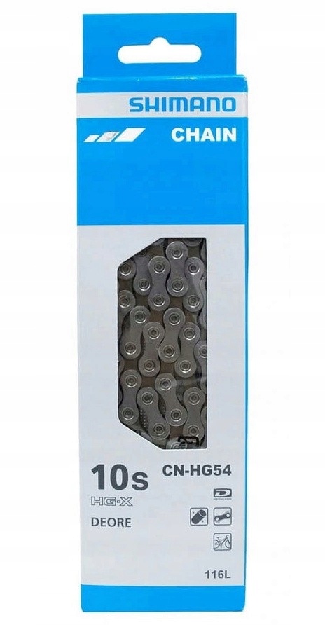 ŁAŃCUCH ROWEROWY SHIMANO CN-HG54 10/ (5,9 - 6,2 mm) 10 RZĘDOWY WYTRZYMAŁY