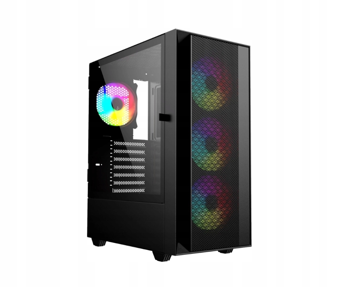 Gamingowa obudowa Pc Gembird Fornax 4000 Argb Atx Midi Tower Szkło Czarna