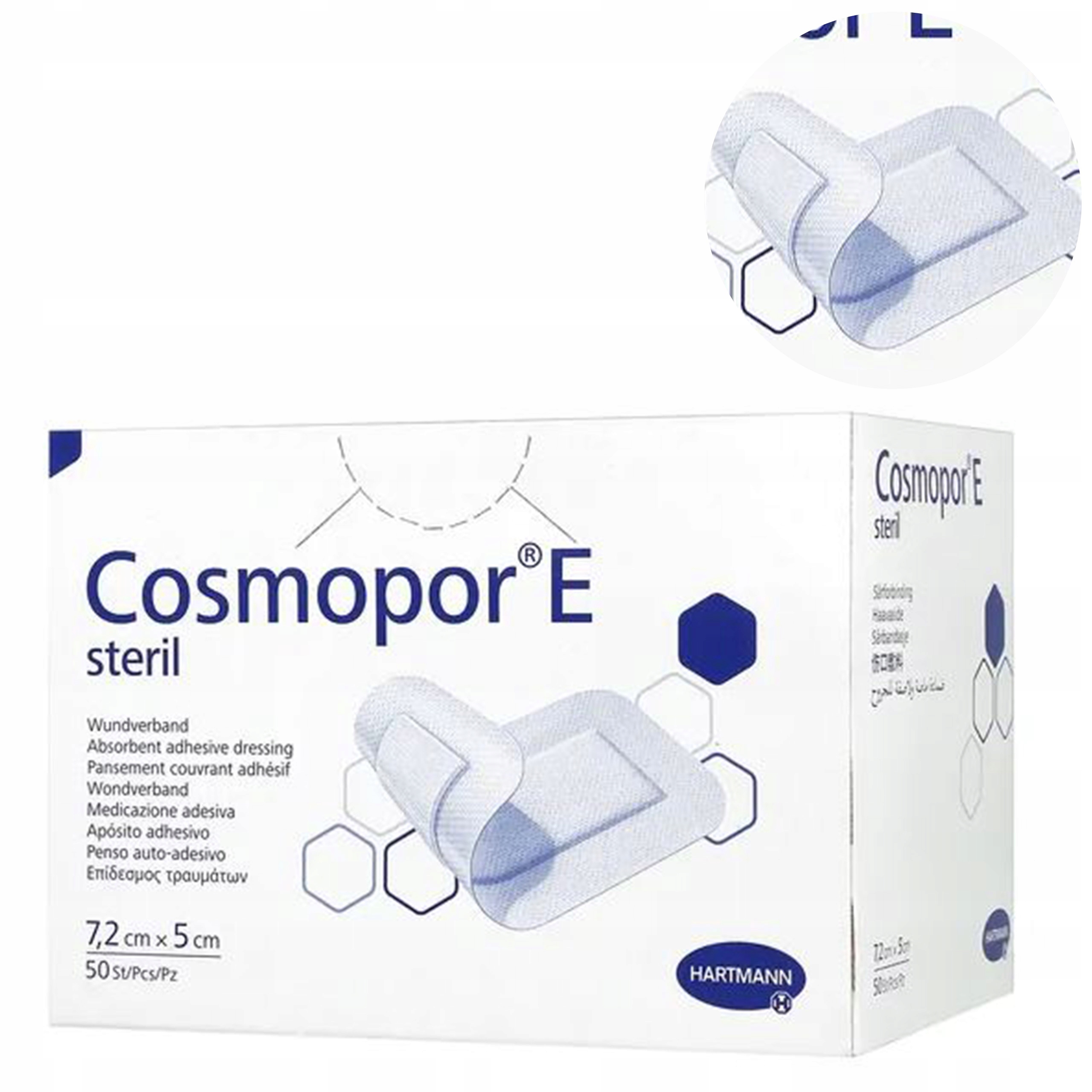 

Cosmopor E Steril jałowy opatrunek 7,2x5cm 50sztuk