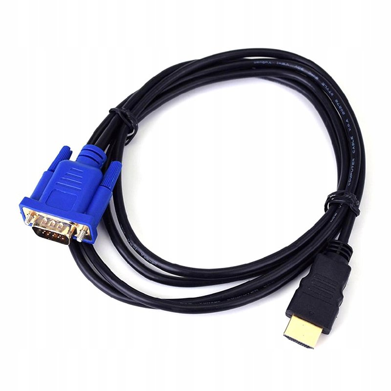 HDMI Męski Na VGA Męski Konwerter Wideo 1.8m