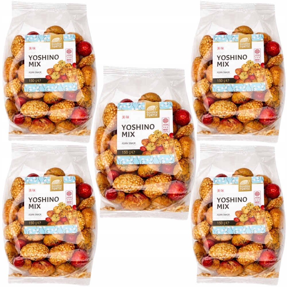 5x Asijské Krekry Svačinka Snack Yoshino Mix 150g Golden Turtle Brand