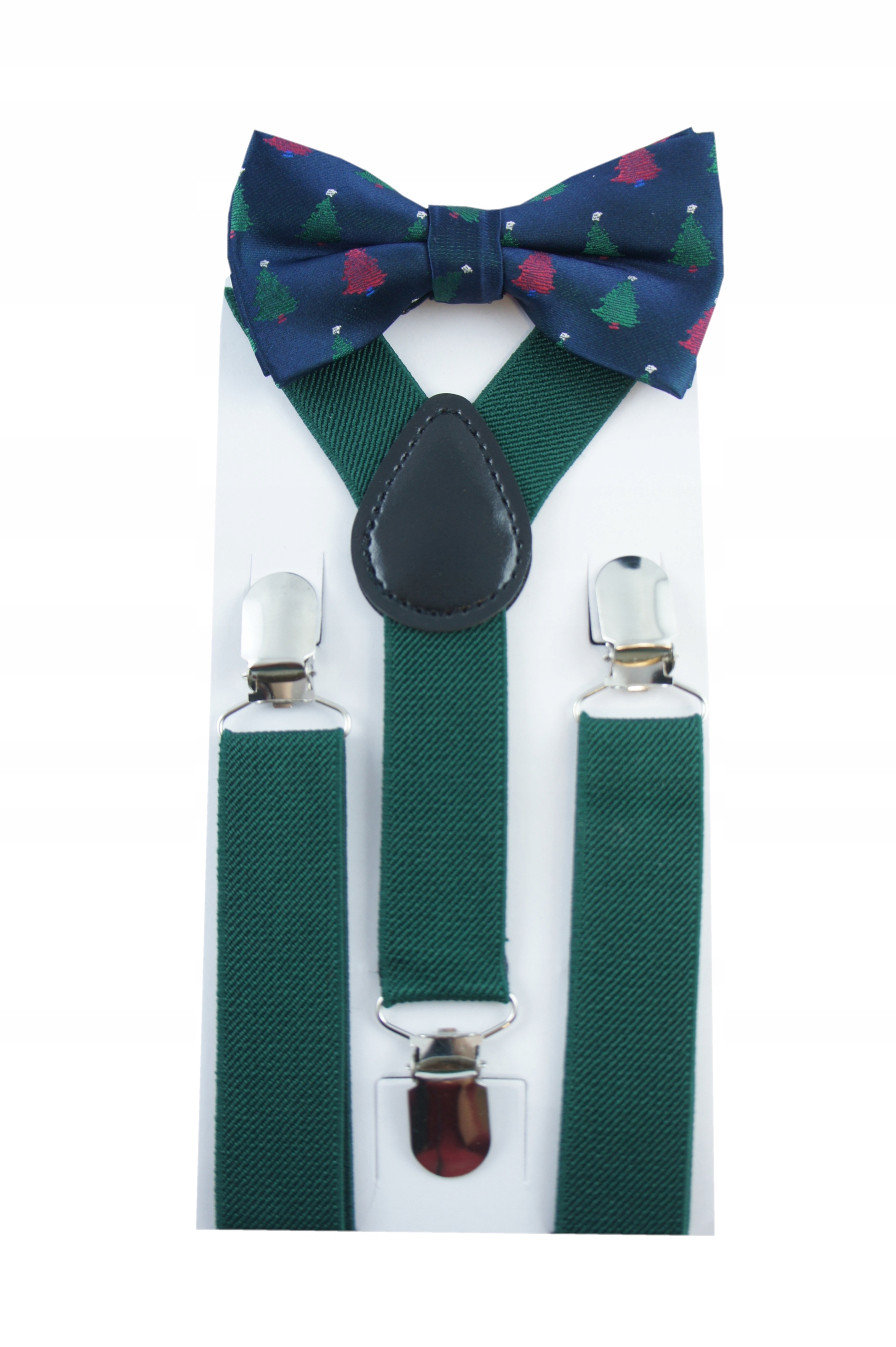 

Boże Narodzenie szelki muszka dla chłopca Choinki