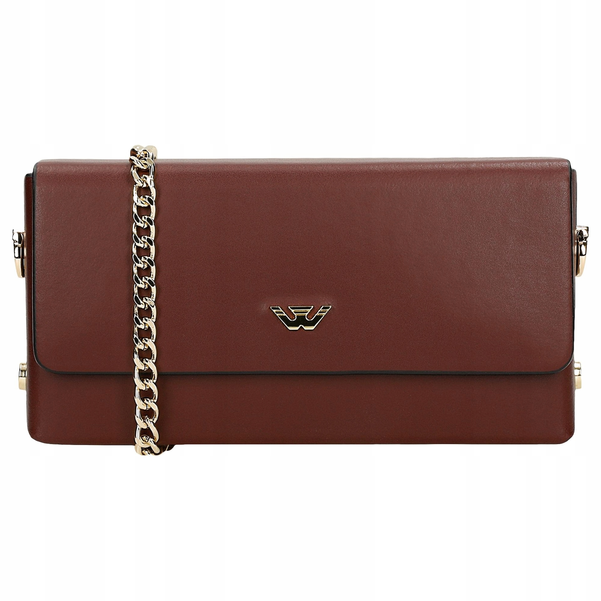 Skórzana bordowa torebka damska wizytowa