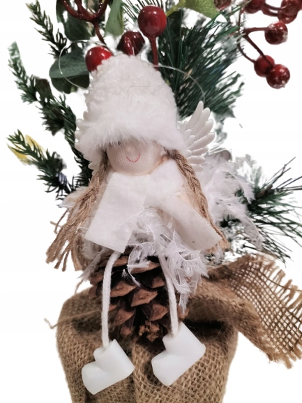 

Dekoracja świąteczna wiszący aniołek 17 cm