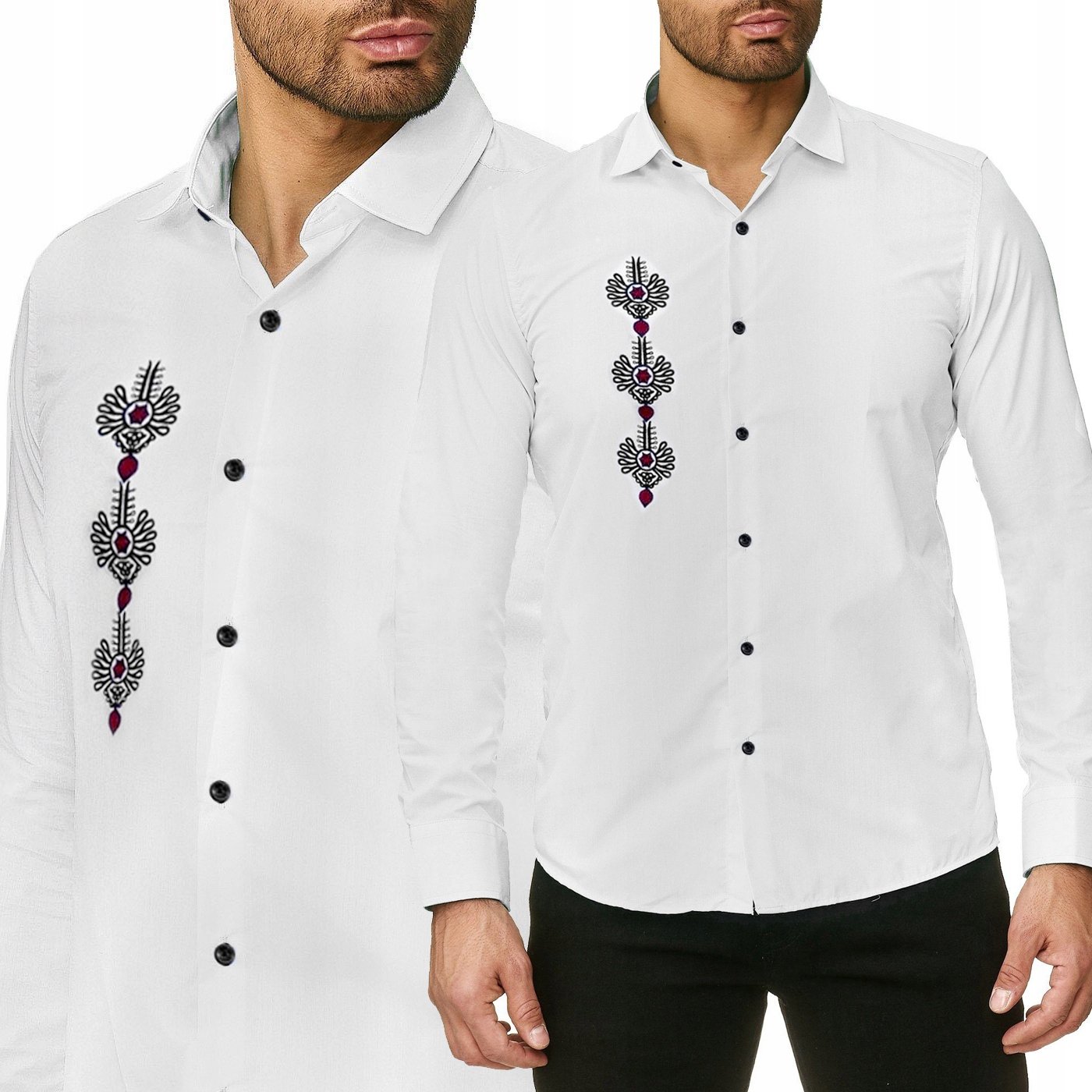 Pánská vyšívaná košile s výšivkou Parzenice Regular Plus Size