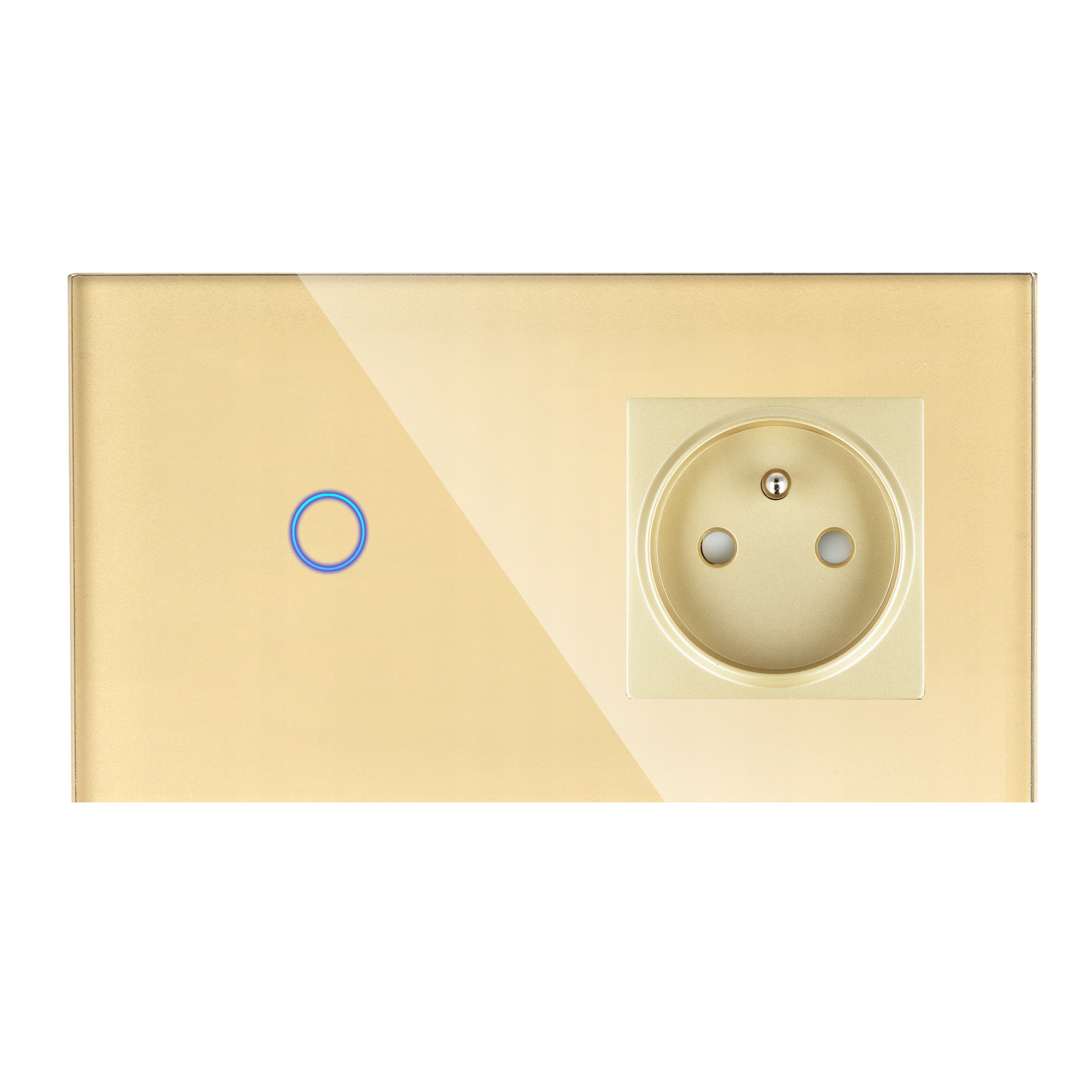 Zásuvka S Dotykovým Vypínačem Zásuvka Jednonásobná Zlatá S N 1G1F Dvě Plechovky