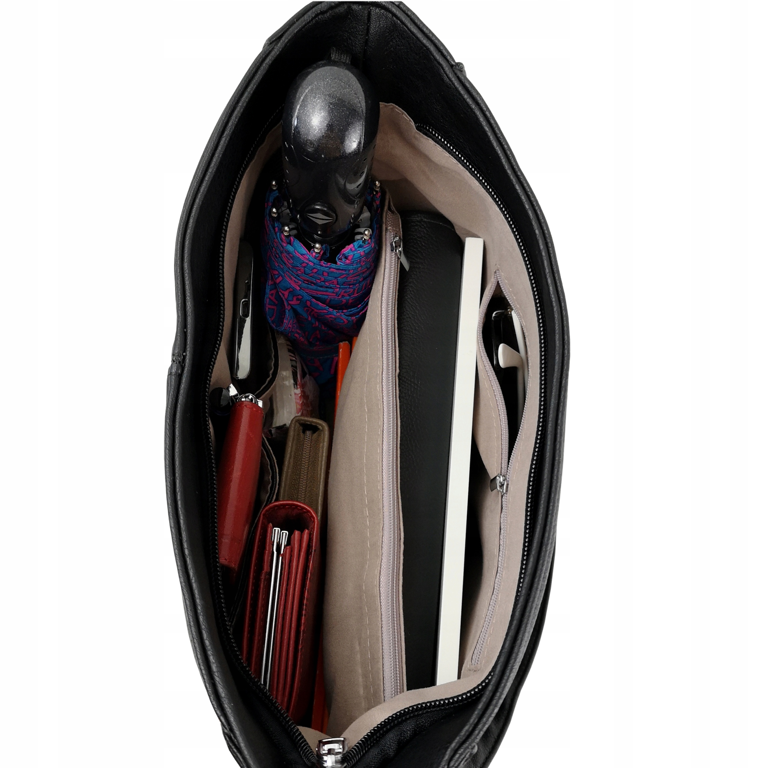 Torebka Damska Listonoszka Beżowa Torba Worek A5 Płeć kobieta