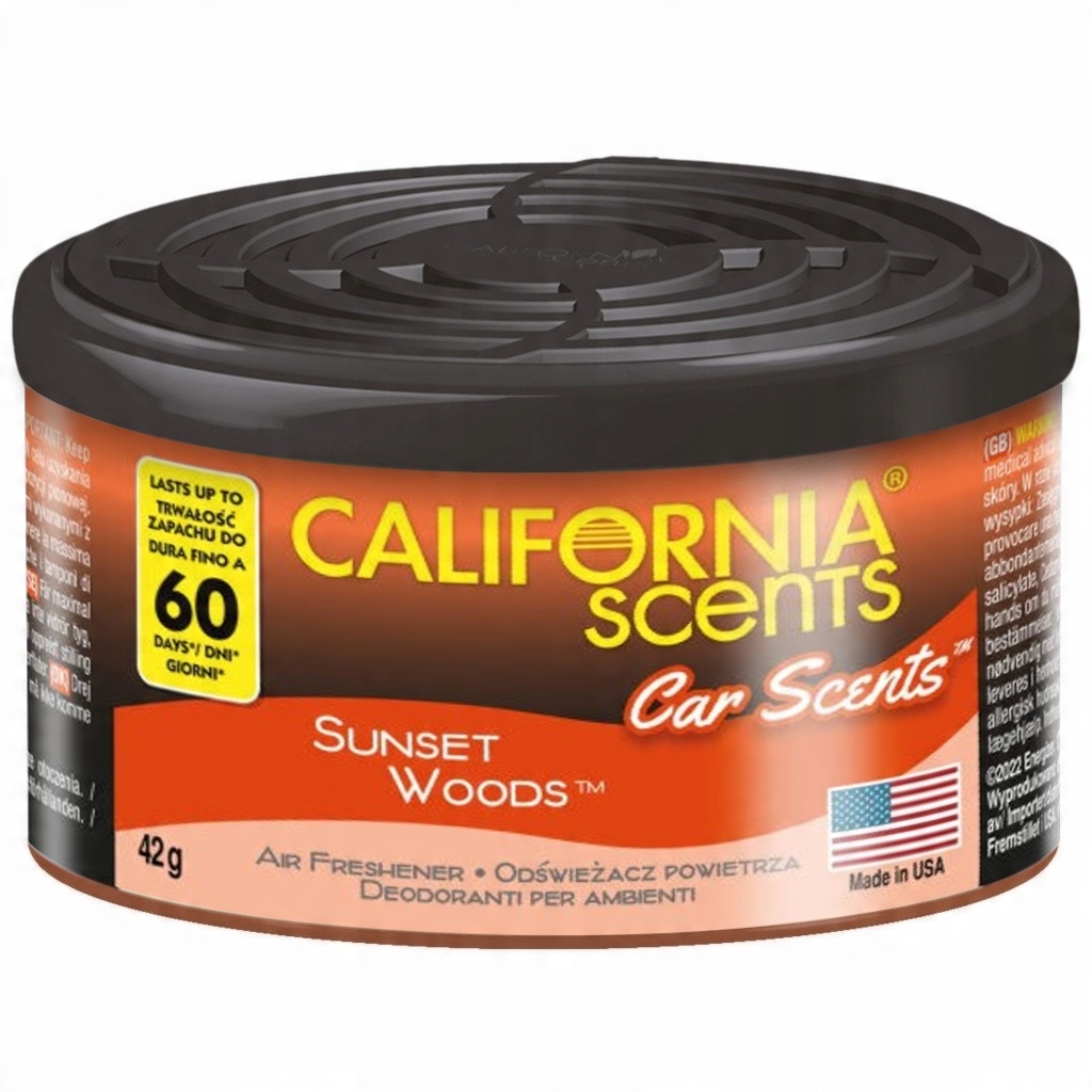 

California Car Scents Zapach W Puszce Sunset Woods