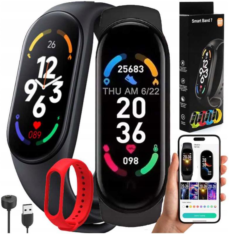 SMARTWATCH SMARTBAND ZEGAREK OPASKA SPORTOWA M7 APLIKACJE PL KROKOMIERZ SMS