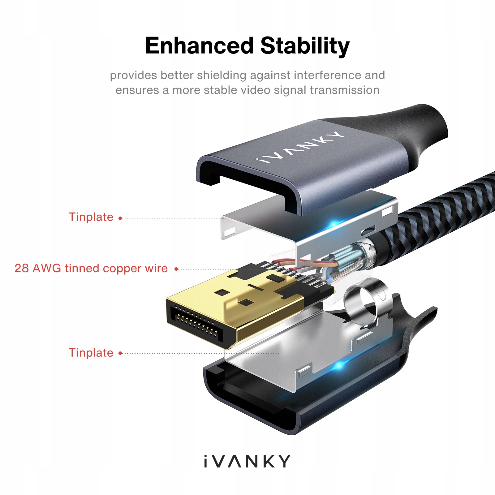 Kabel iVANKY DisplayPort 4K 2m Kod producenta VBC82