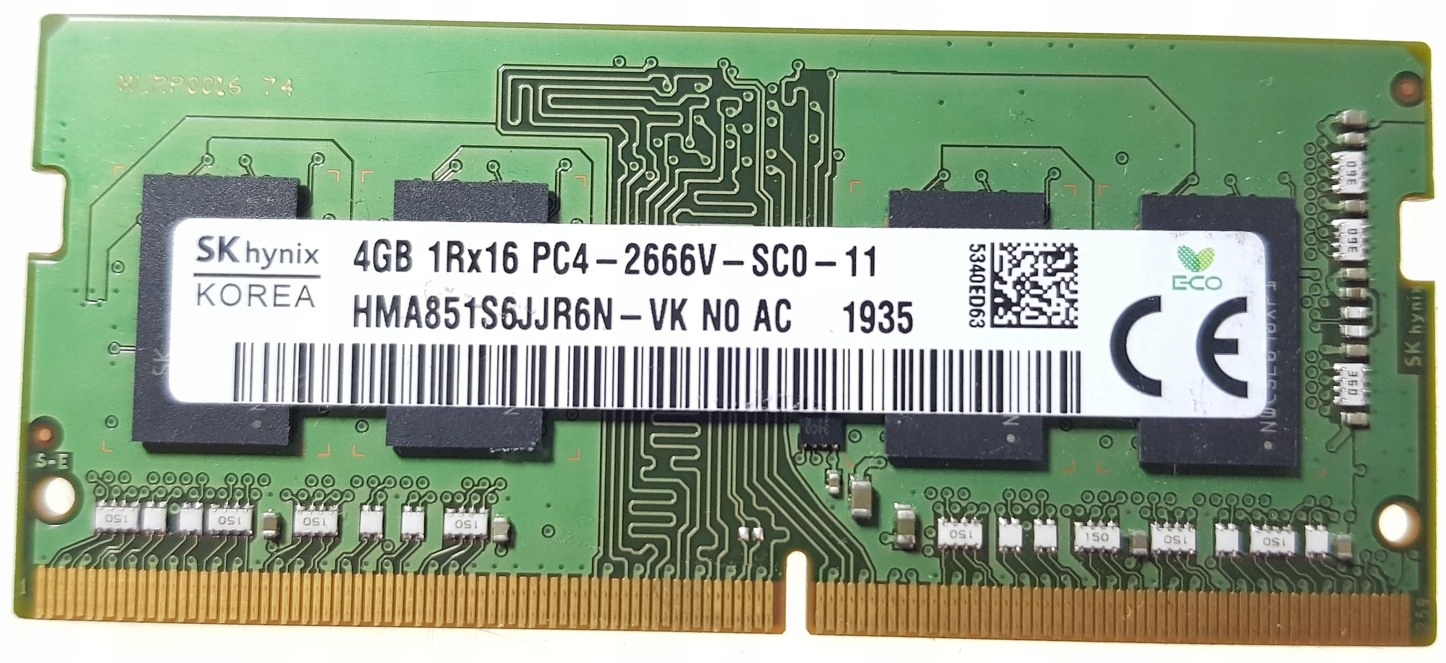 Pamięć Ram DDR4 Hynix HMA851S6JJR6N-VK 4 Gb