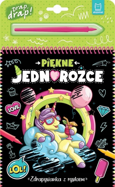 

Piękne jednorożce. Zdrapywanka z rysikiem