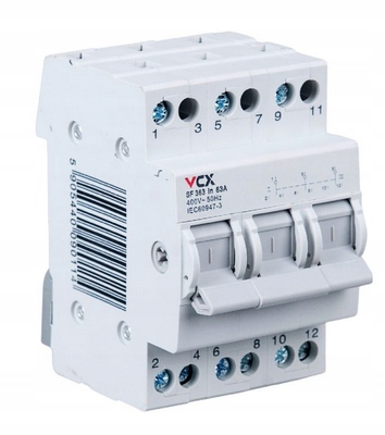 Instalační přepínač volby napájení 3P 63A