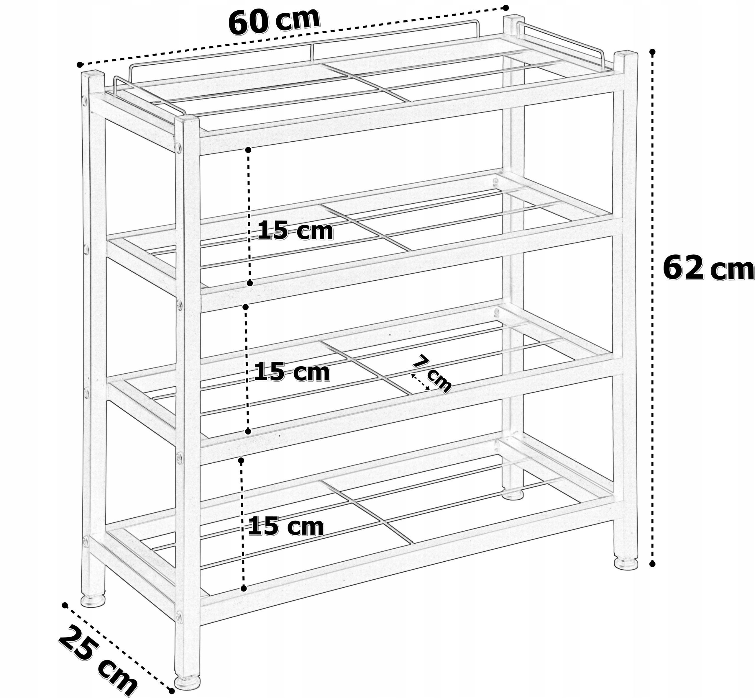 Regál Police Na Boty Loftová Obuv Kovový Sedák Industriální 4 Police
