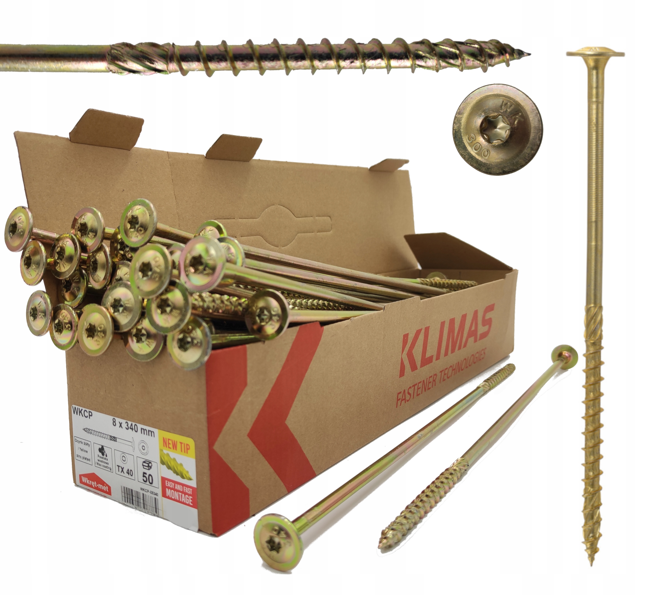 

Wkręty Ciesielskie Do Drewna Talerzowe Torx 8x340