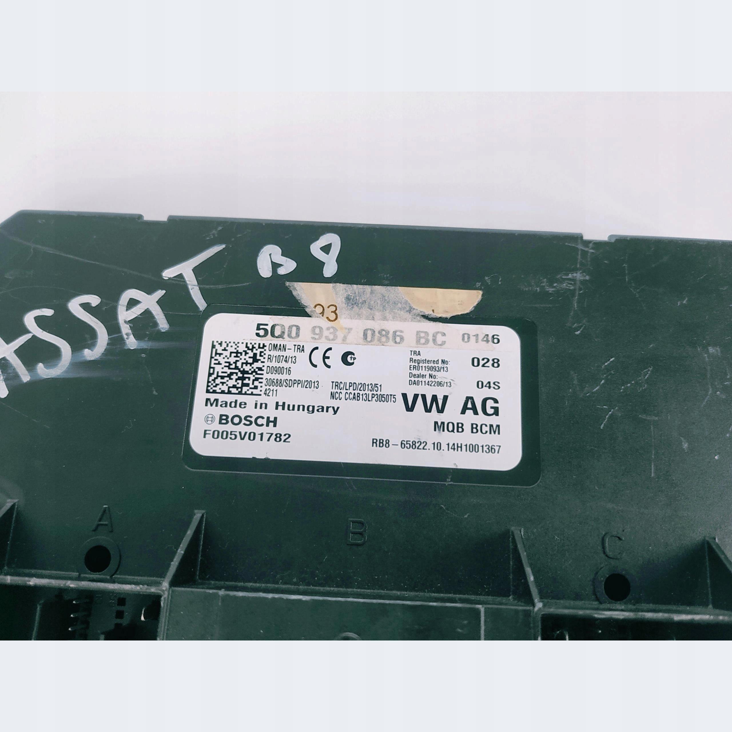 control unit KOMFORTU VW GOLF 7 PASSAT B8 AUDI A3 8V