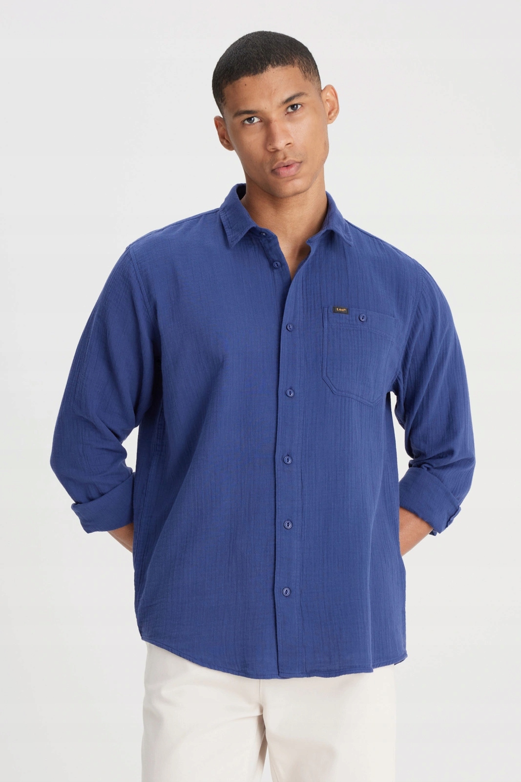 Męska koszula Lee Leesure Shirt Medieval Blue 112388457 XXL