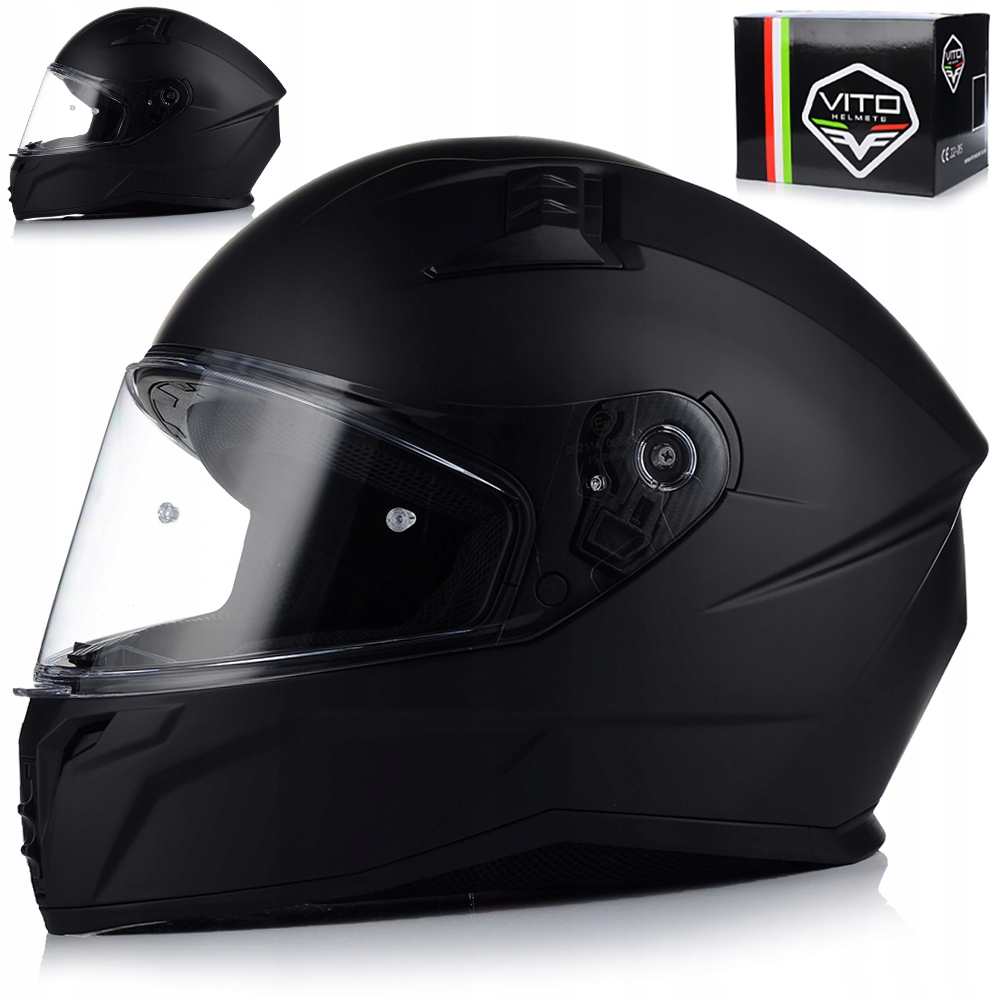 Motocyklová Prilba Vito Marelli Black Matt Integrovaný Systém Pinlock