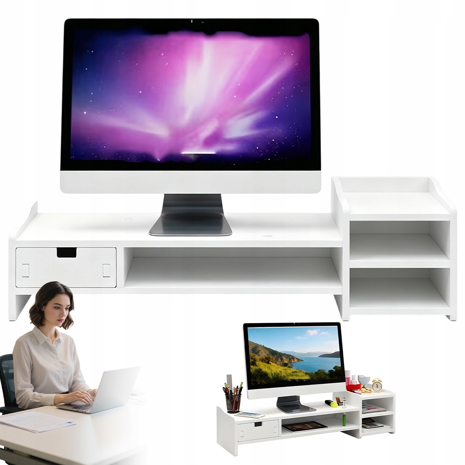 Podstavec Pod Monitor Police Podstavec Pod Monitor Ergonomický Pod Notebook