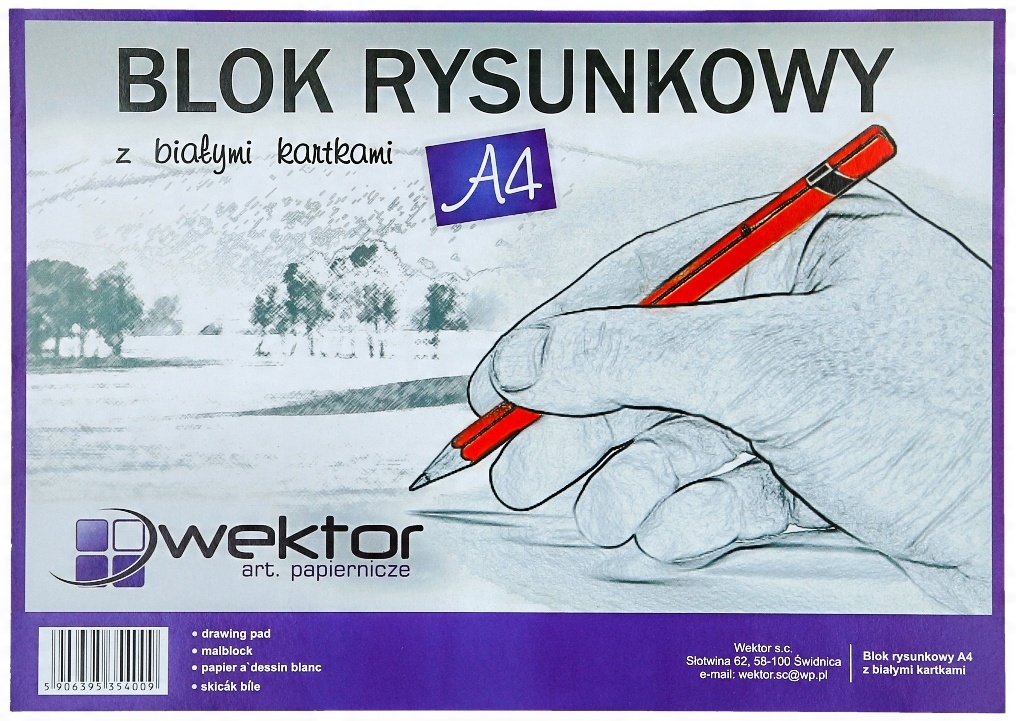 

Blok Rysunkowy Wektor Biały A4
