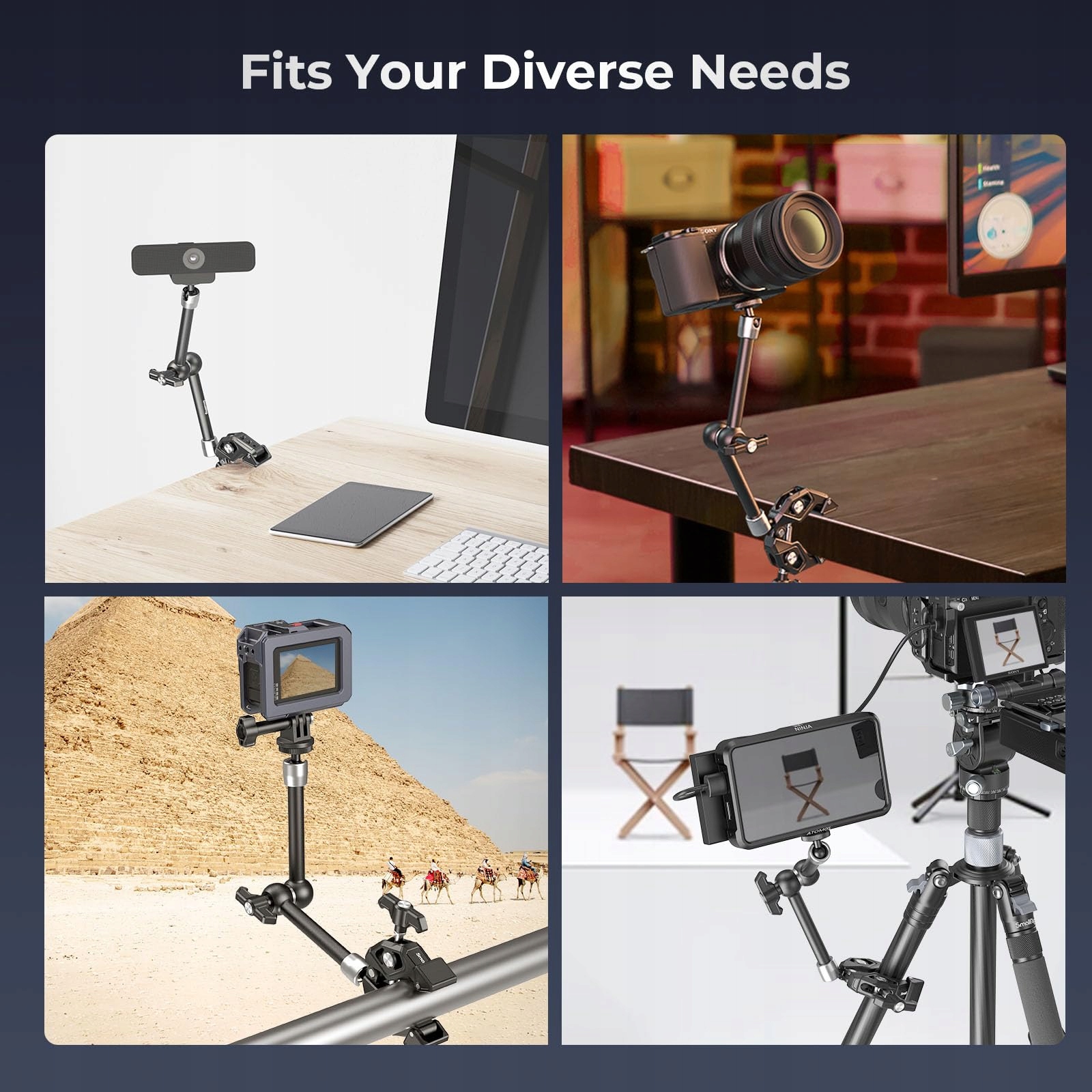 SMALLRIG Magic Arm Super Clamp Do Kamer Monitorów i Kamer GoPro — miniatura 7