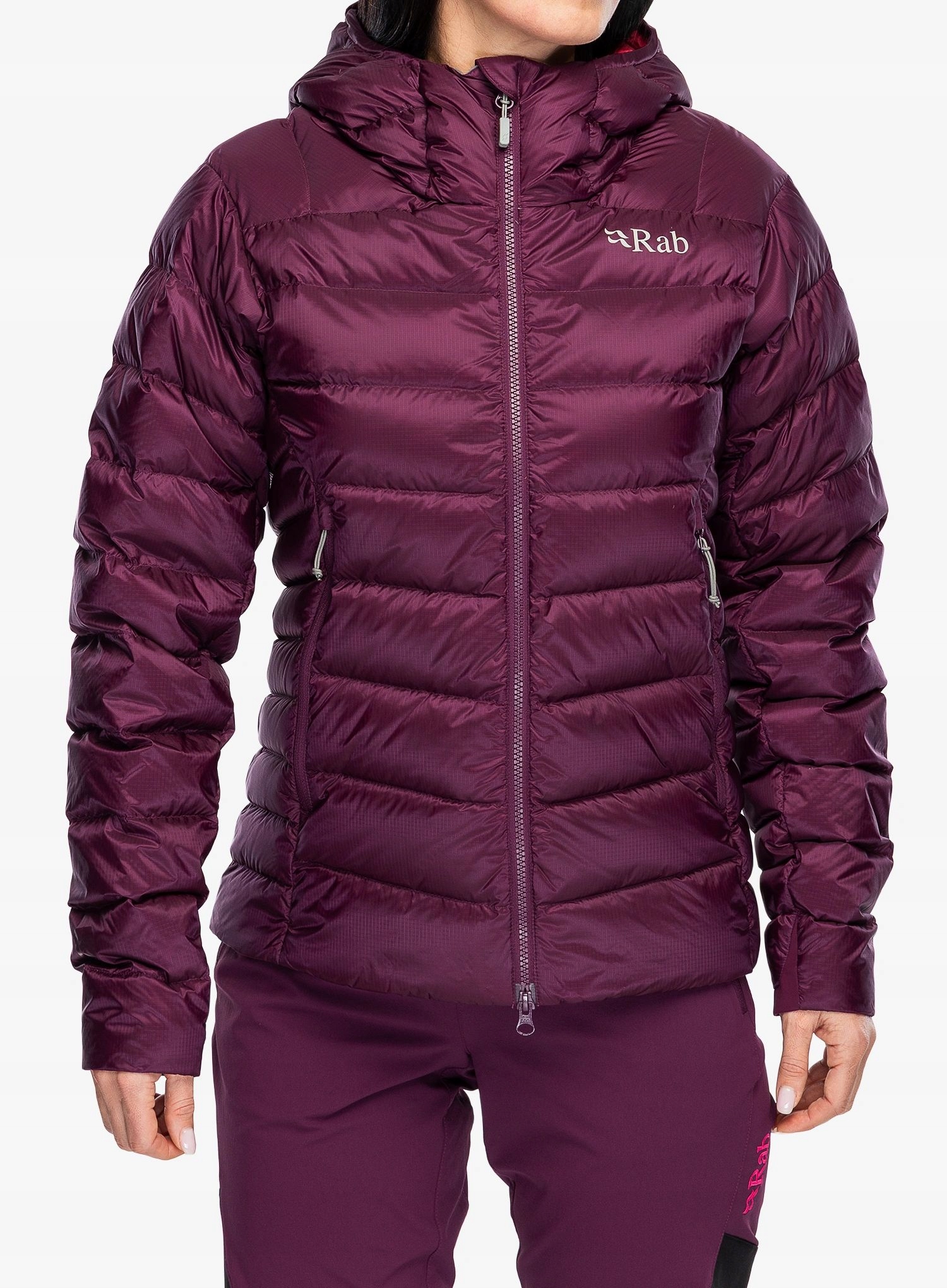 Dámská péřová bunda Rab Electron Pro Hoody mulberry 12 (M)
