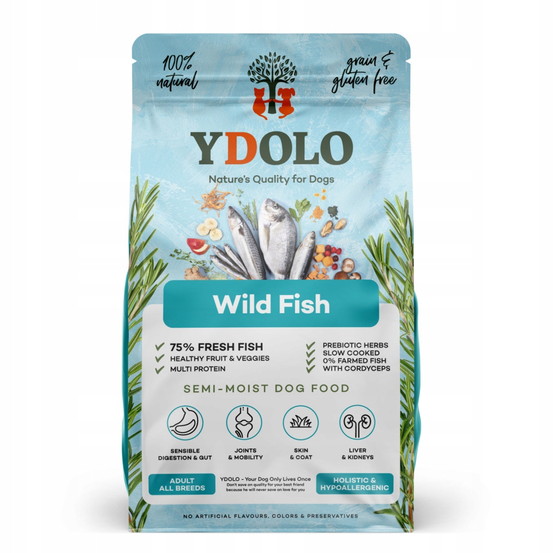 Ydolo Wild Fish ryby morskie karma półwilgotna dla psa 2,5 kg