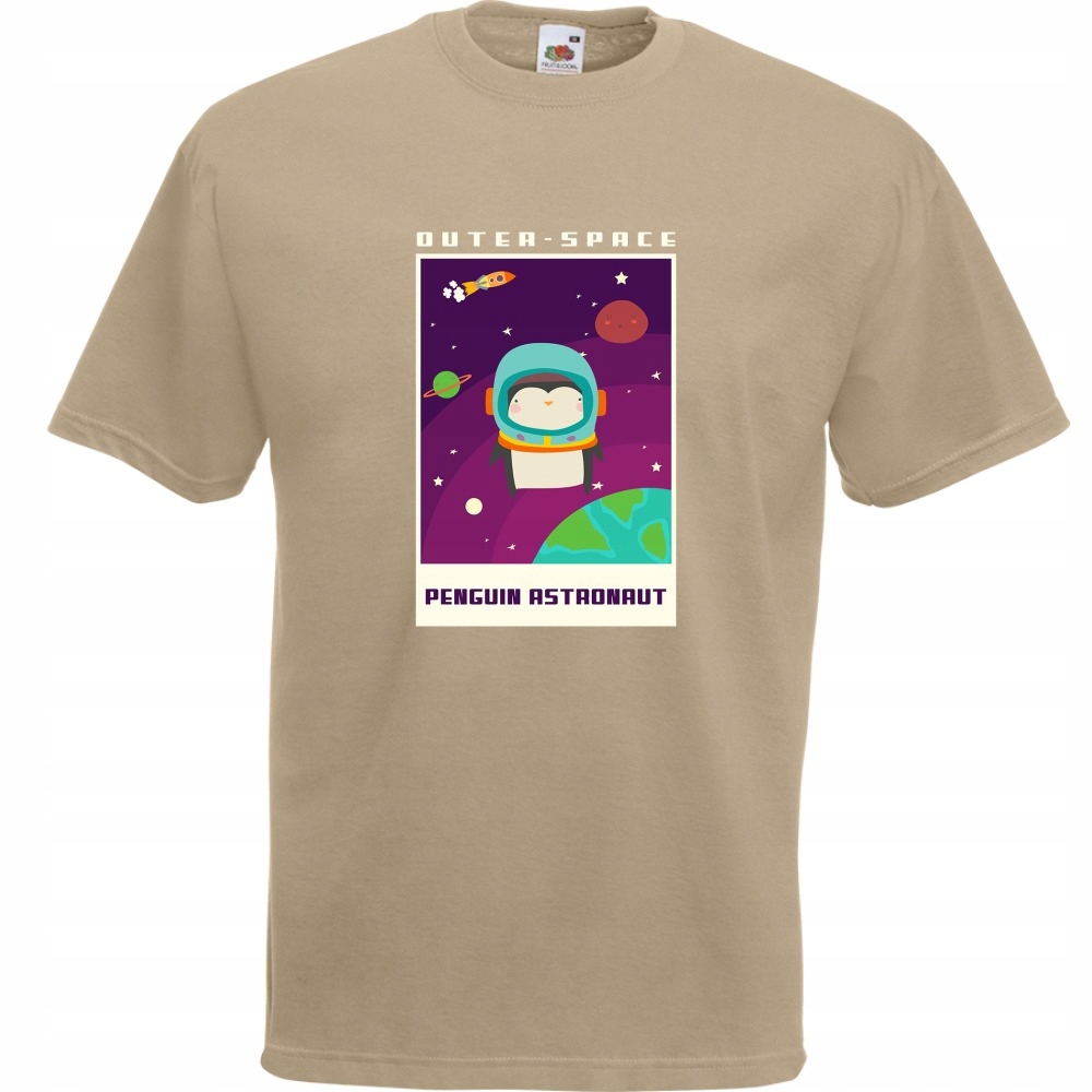 

Koszulka pingwin astronauta kosmos XL khaki