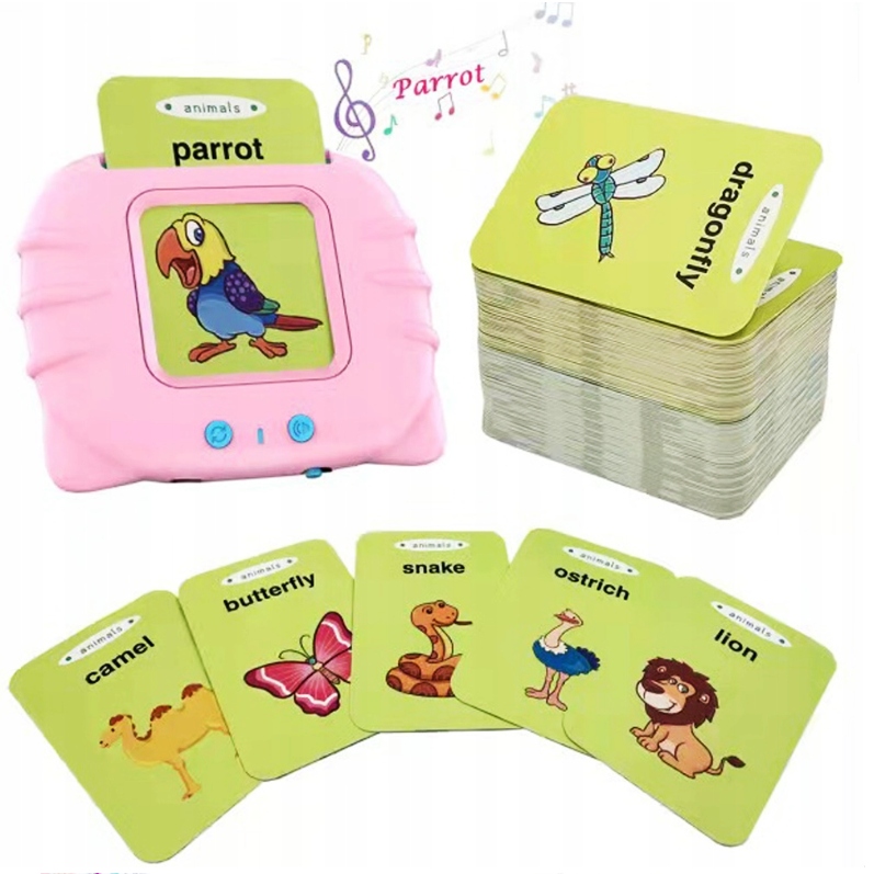 ZABAWKA DO WCZESNEJ NAUKI ANGIELSKIEGO CZYTNIK KART SŁOWA 224 KARTY PREZENT Marka inna