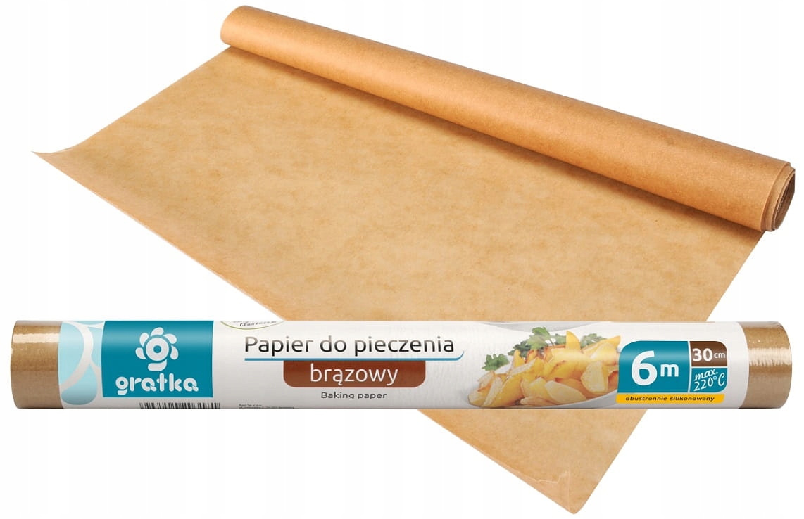 

Papier do pieczenia brązowy silikonowany 6m x 30cm
