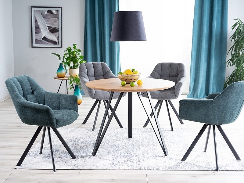 Stół TETIS 100 - dąb/czarny TETISDCFI100 SIGNAL Kolekcja Loft