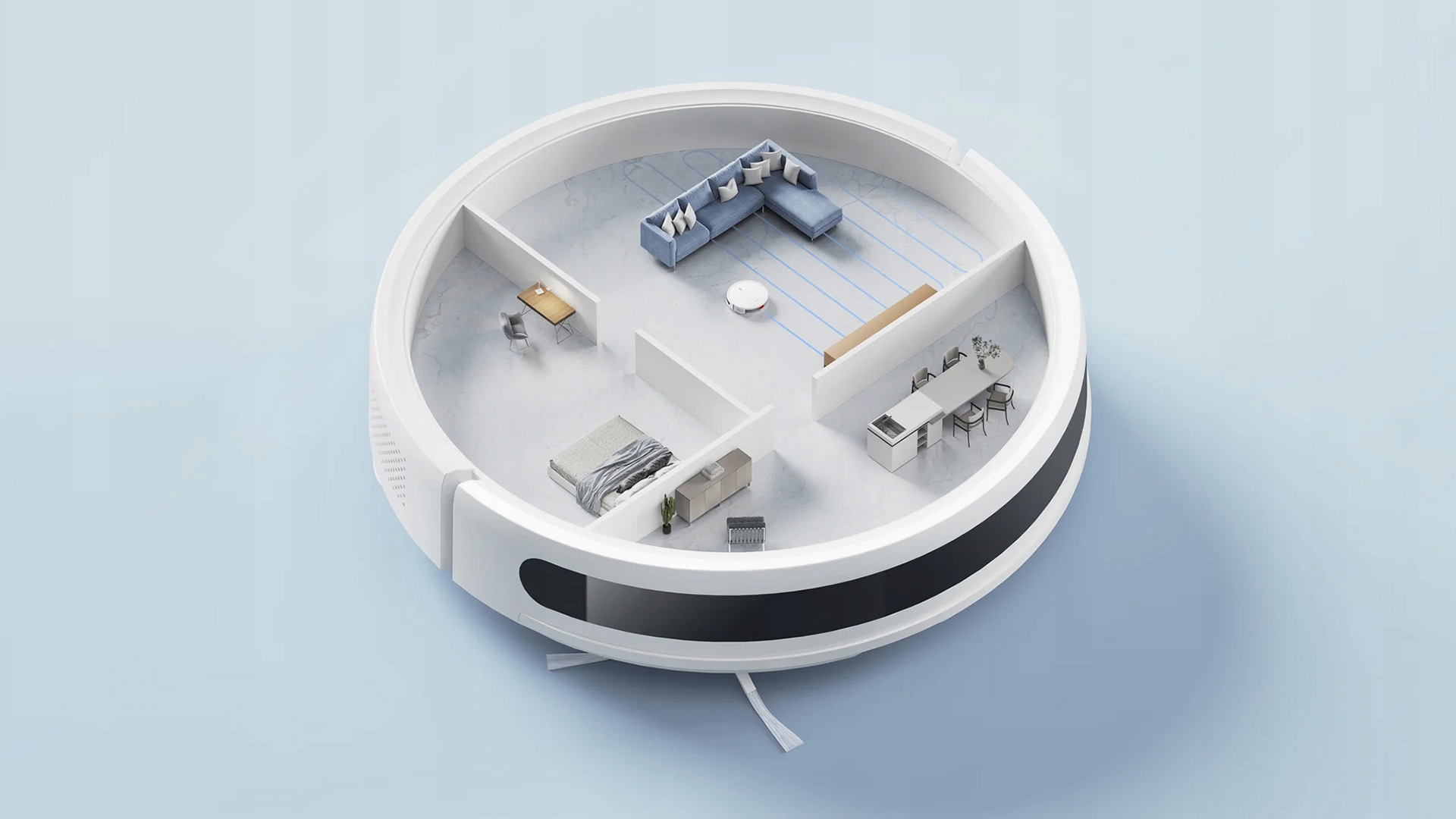 ROBOT SPRZĄTAJĄCY XIAOMI MI VACUUM MOP ODKURZACZ BIAŁY MOPOWANIE FILTR HEPA Napięcie akumulatora 14.2 V