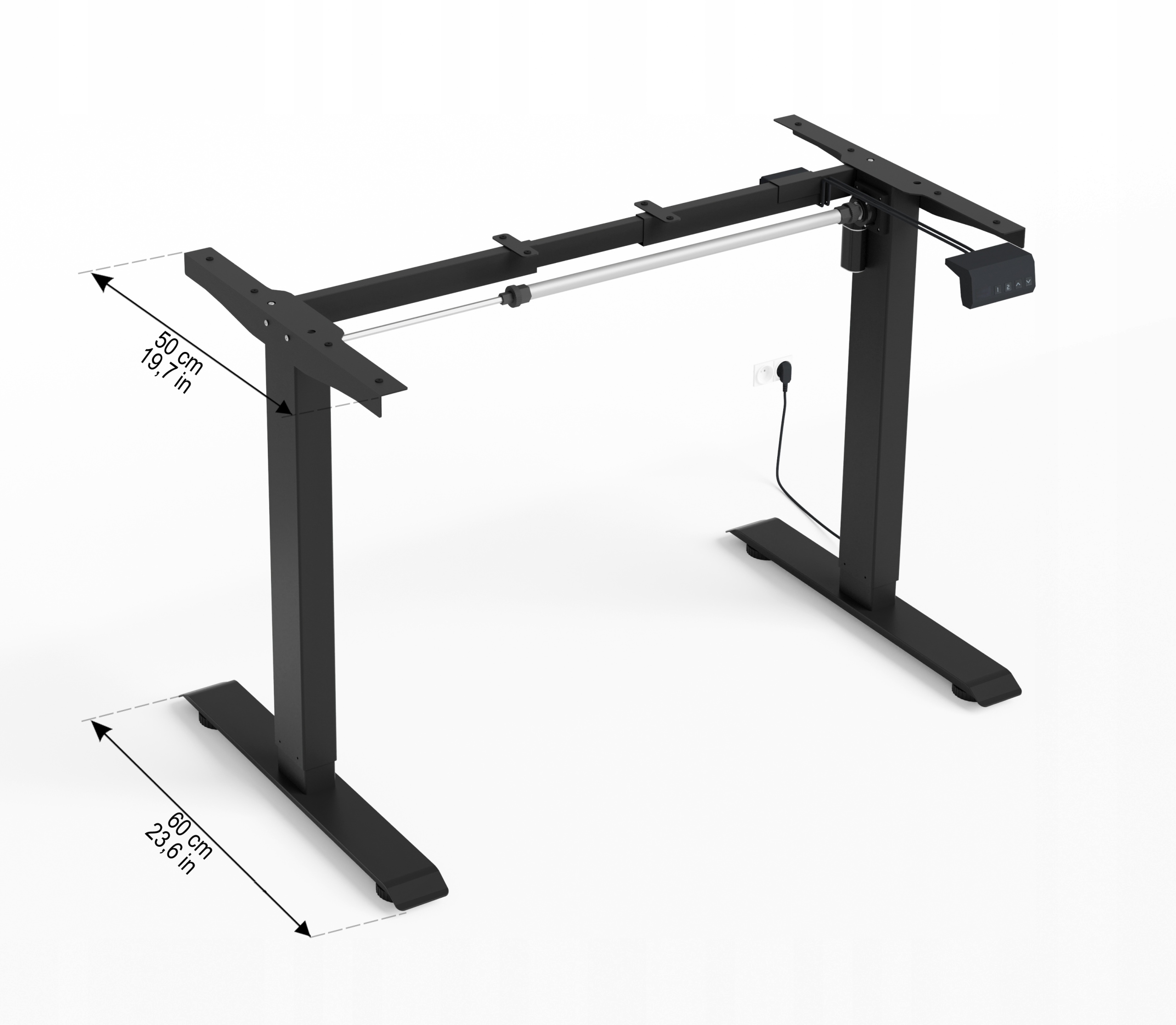 Stelaż elektryczny do biurka z regulacją wysokości czarny RXD1