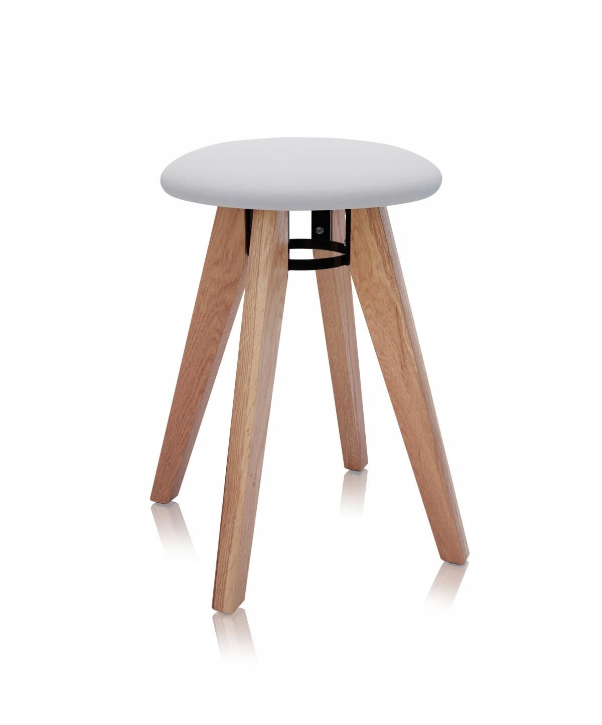 

Kuchenny Taboret Dębowy Flip Eco Skóra Szara