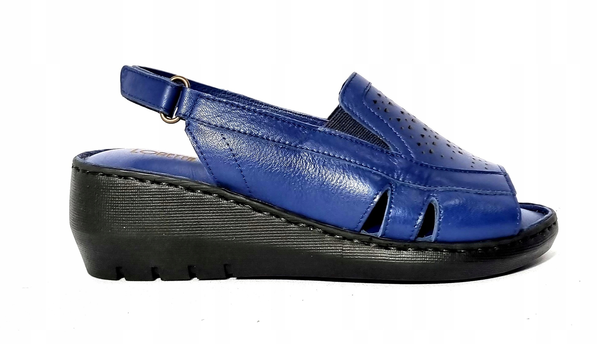 Pohodlné tmavě modré sandály Loretta Vitale B002 r40