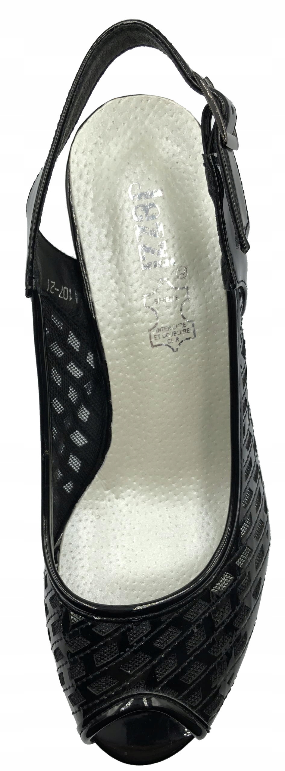 SANDAŁ NA SŁUPKU ELEGANCKI CZARNY JEZZI 107-21 38 Rozmiar 38