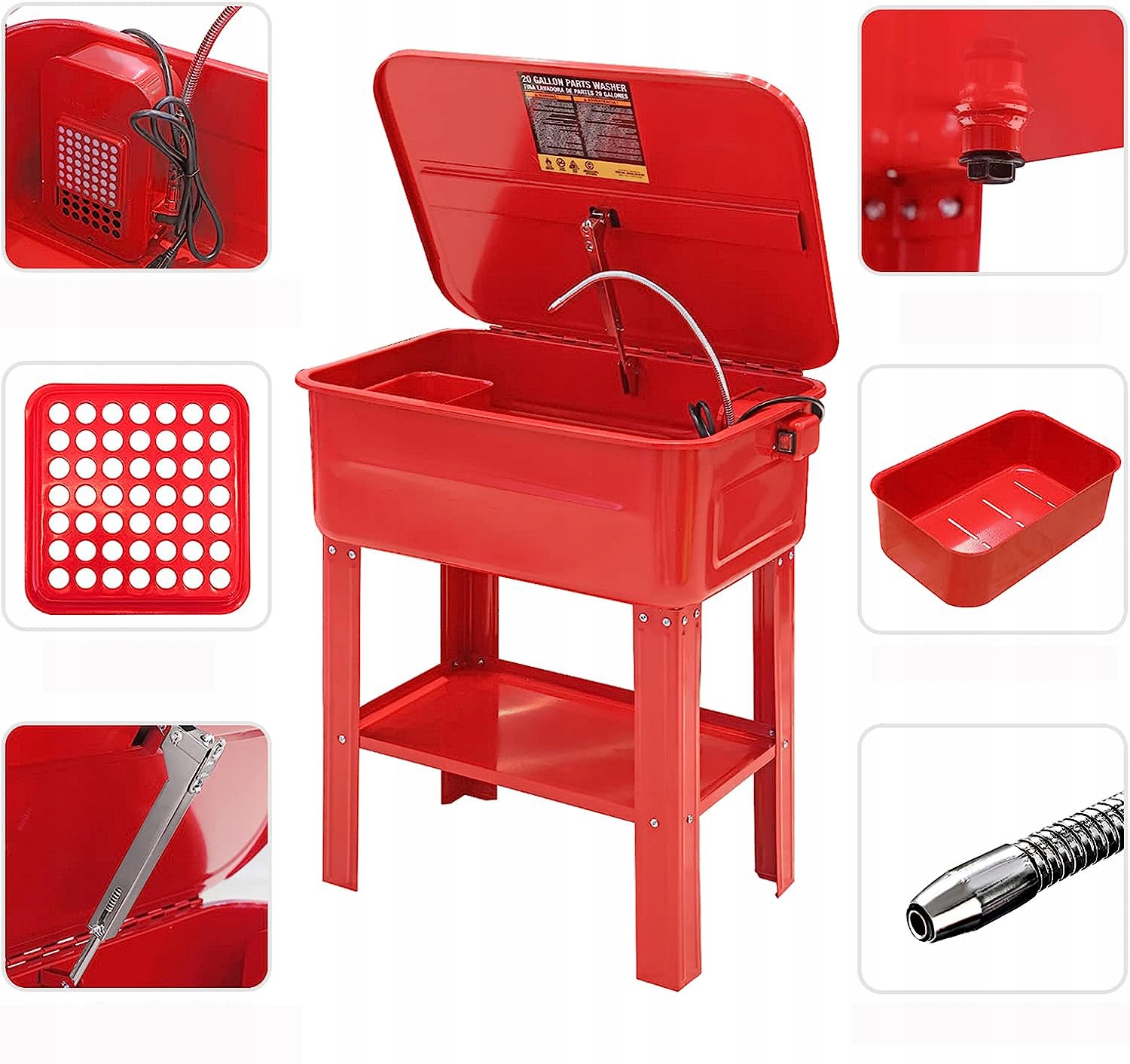 PROFESJONALNA MYJKA WANNA WARSZTATOWA 80L + PĘDZEL