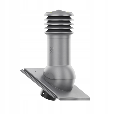 Větrací komín fi150 HiVent střešní Braas Teviva Břidlicový Cisar