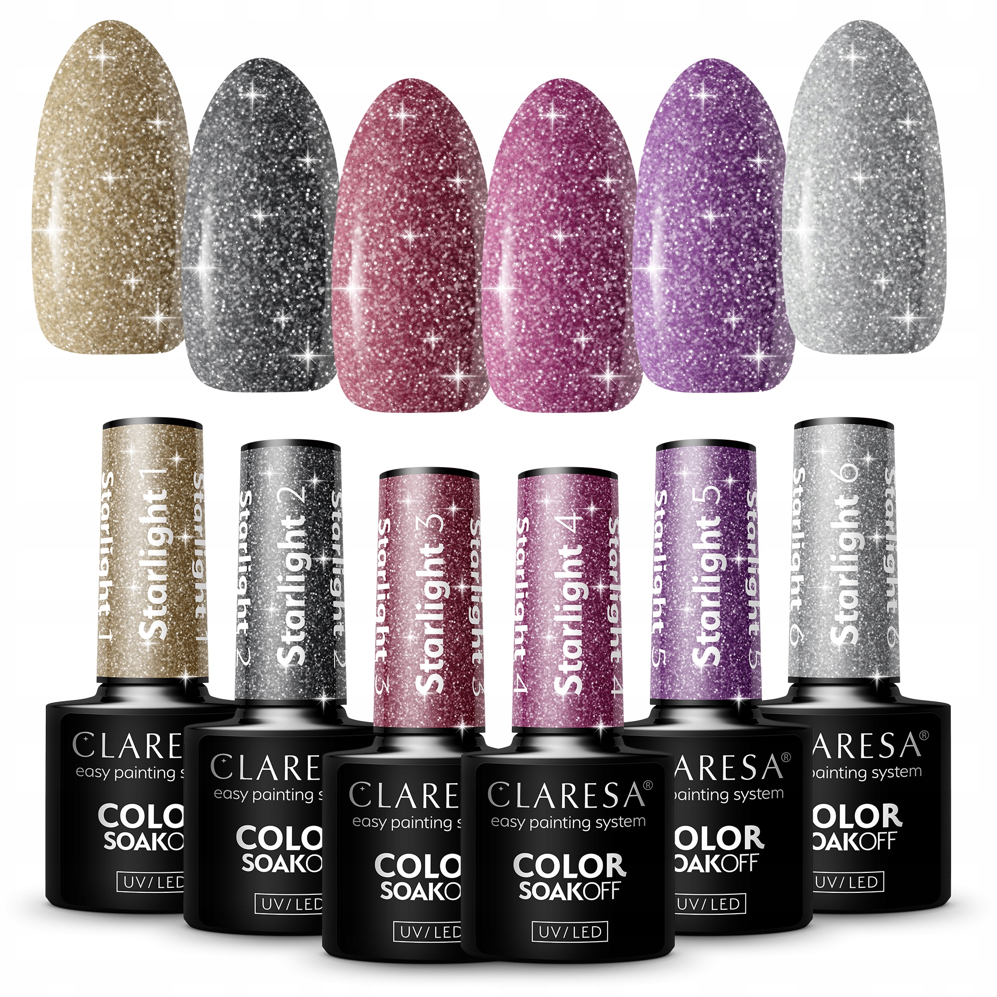 

Kolekcja Claresa Lakier Hybrydowy Flash Starlight